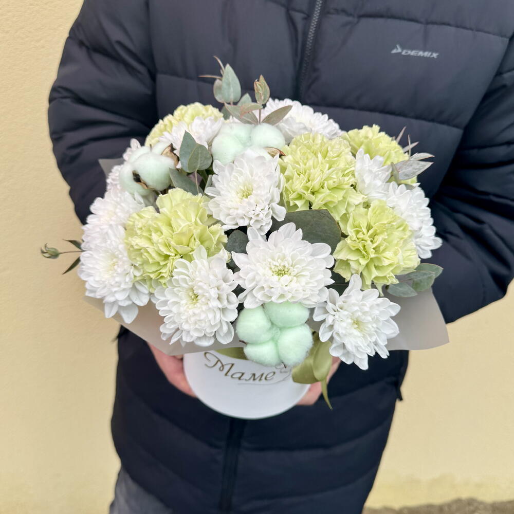 Подарочная композиция в свежих мятных оттенках