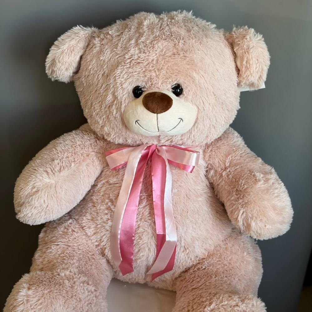 Плюшевый мишка розовый 60 см 💕 🧸