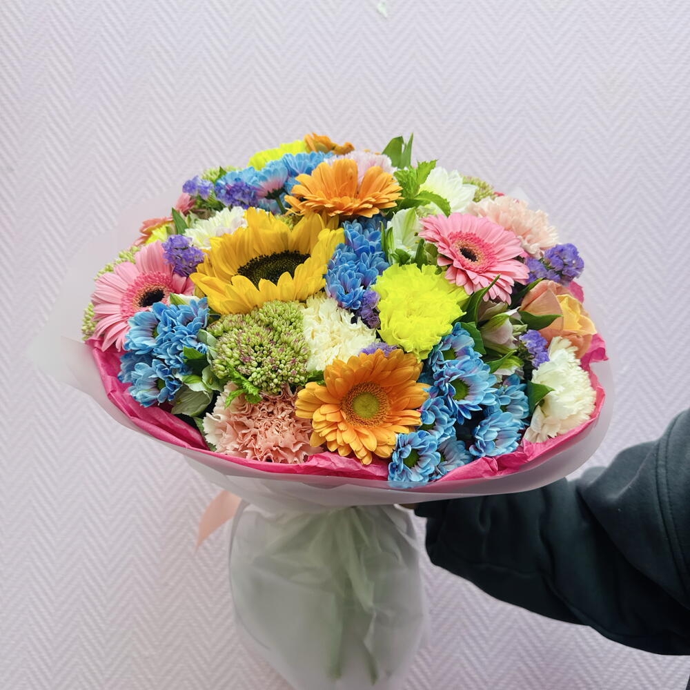 Дофаминовый букет для самой любимой девушки на свете 😍🌸♥️. Яркий сочный букет на День рождение 😍🤩♥️