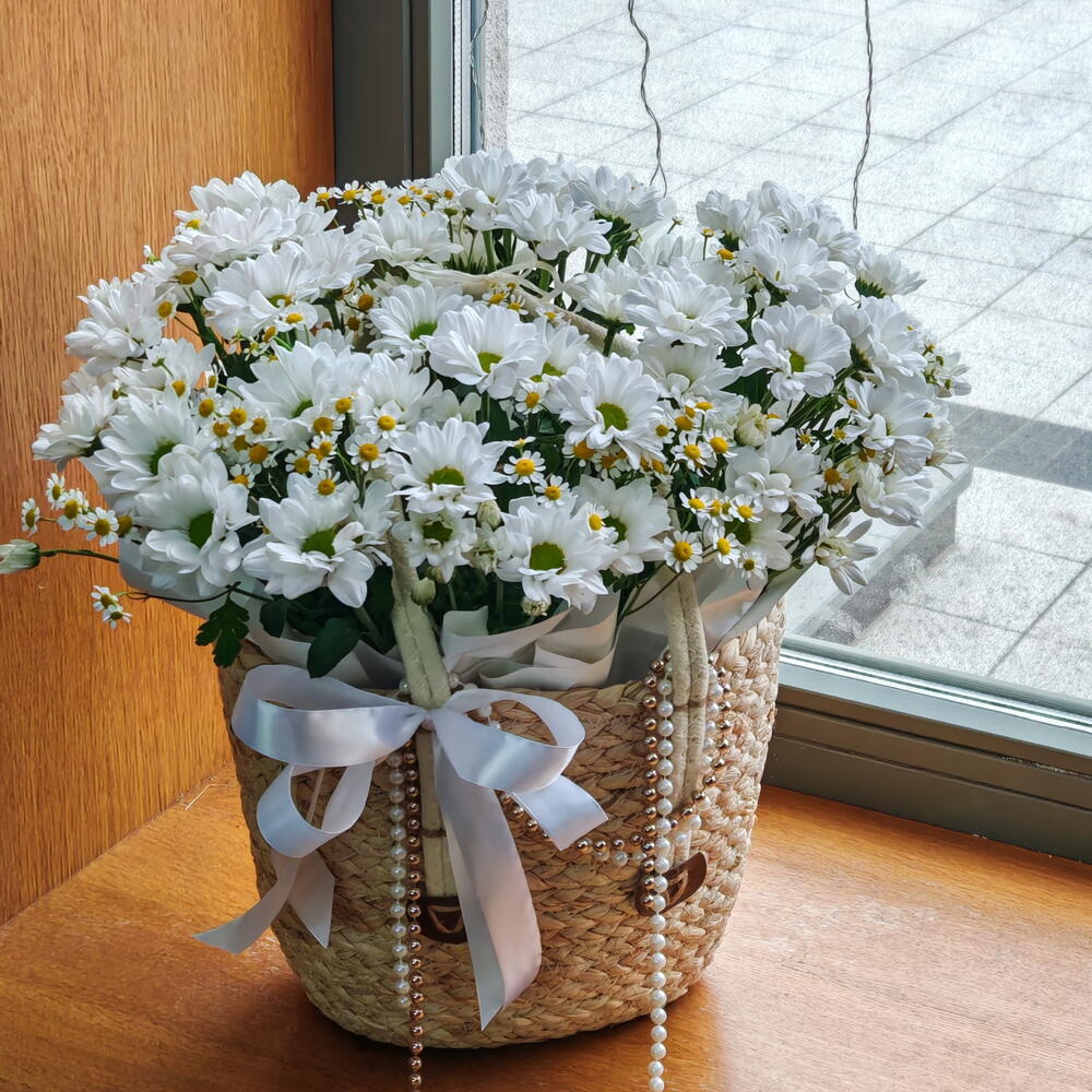 Корзина "Ромашковая сумка"