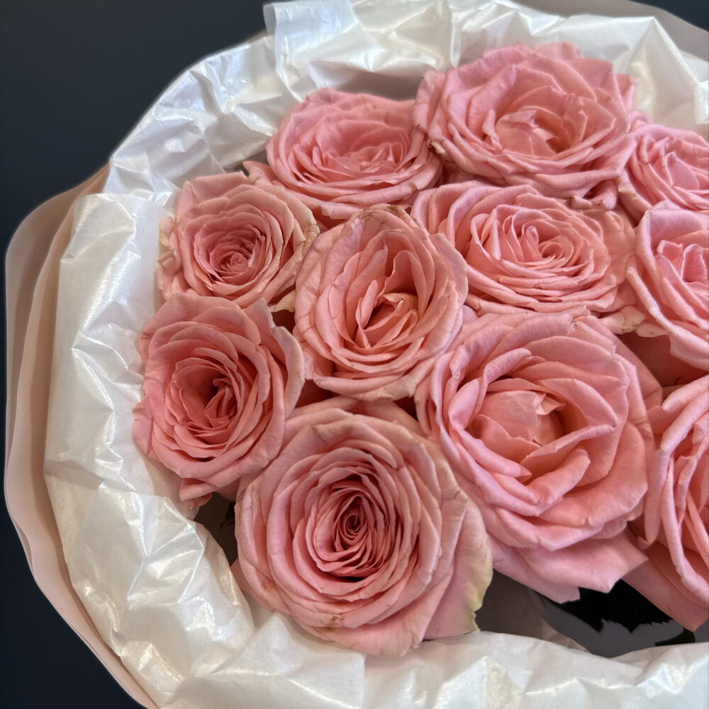 Монобукет из розовых роз 🌸 нежный букет 💐 Роза Софи Лорен