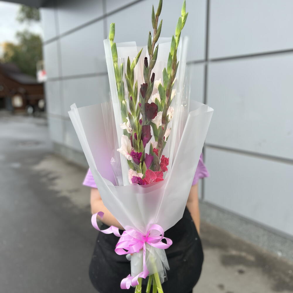 💐 букет из 5 Гладиолусов Первый 🛎️