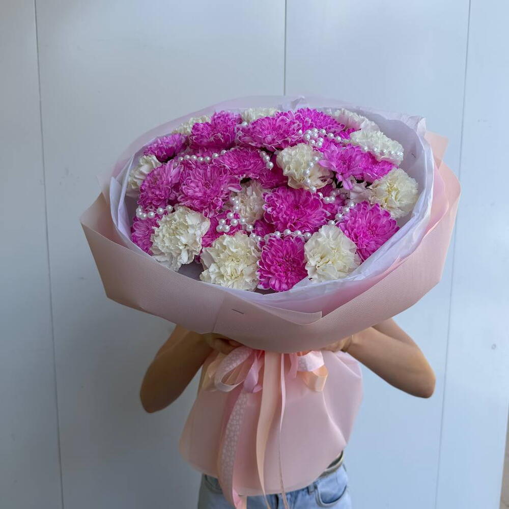 Букет цветов Хризантем и Диантусов 💐