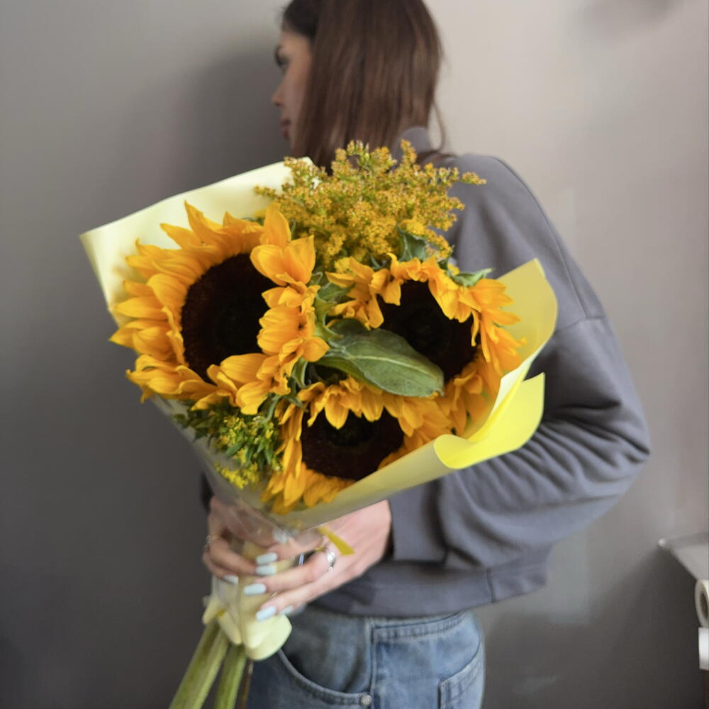Букет подсолнухи 🥰