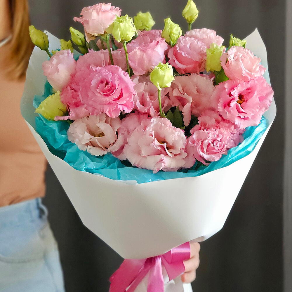 Букет из розовых эустом 🌸