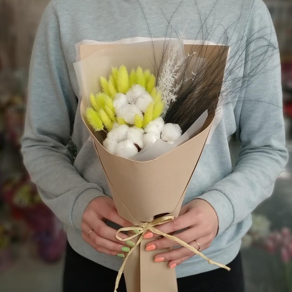Букет с хлопком