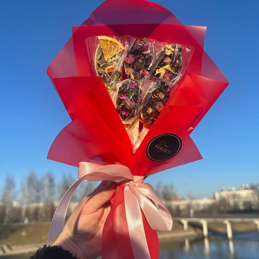 Bouquet of 5 Tea Spoons | Gift Bouquet with Tea