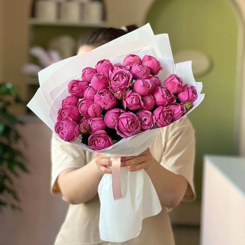 Кустовая пион. малиновая роза маме Акция от Vivienne Sabo