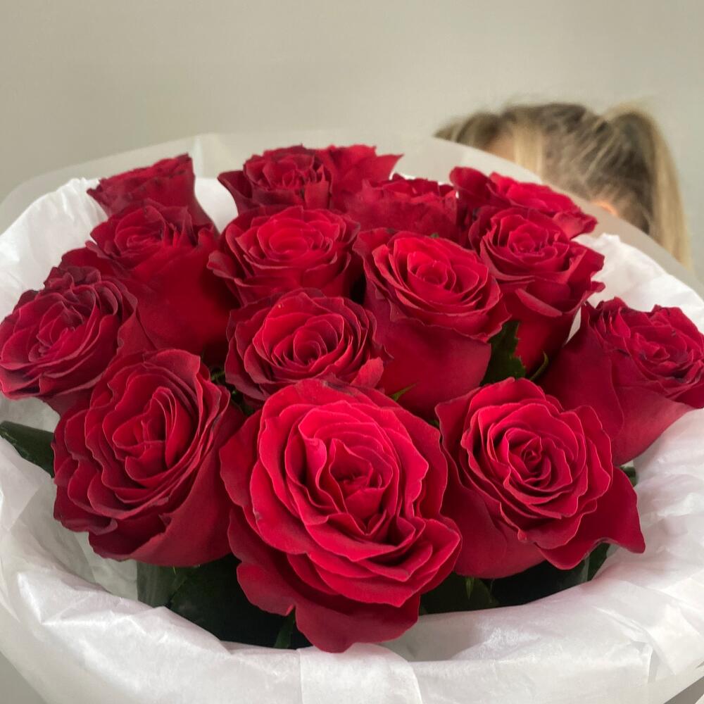 Моно букет 💐 из бордовой розы