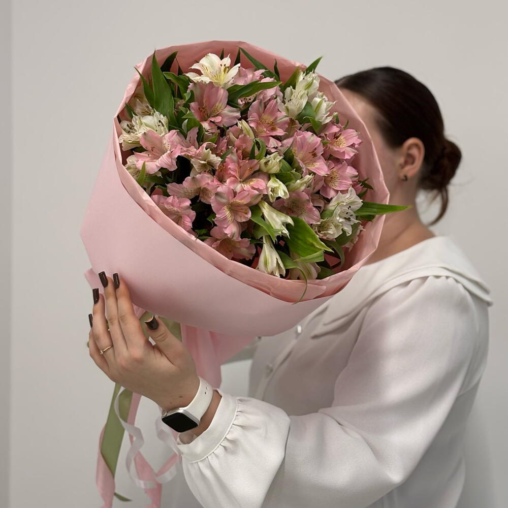 Сет с альстромериями для мамочки