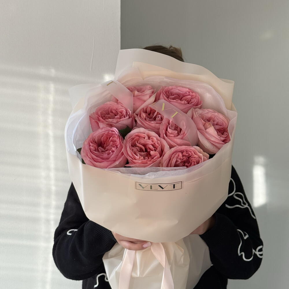 Peony-style roses, 9 pcs