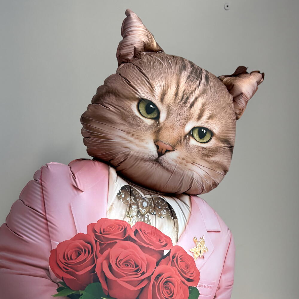 Шар фигурный «Кот-романтик»
