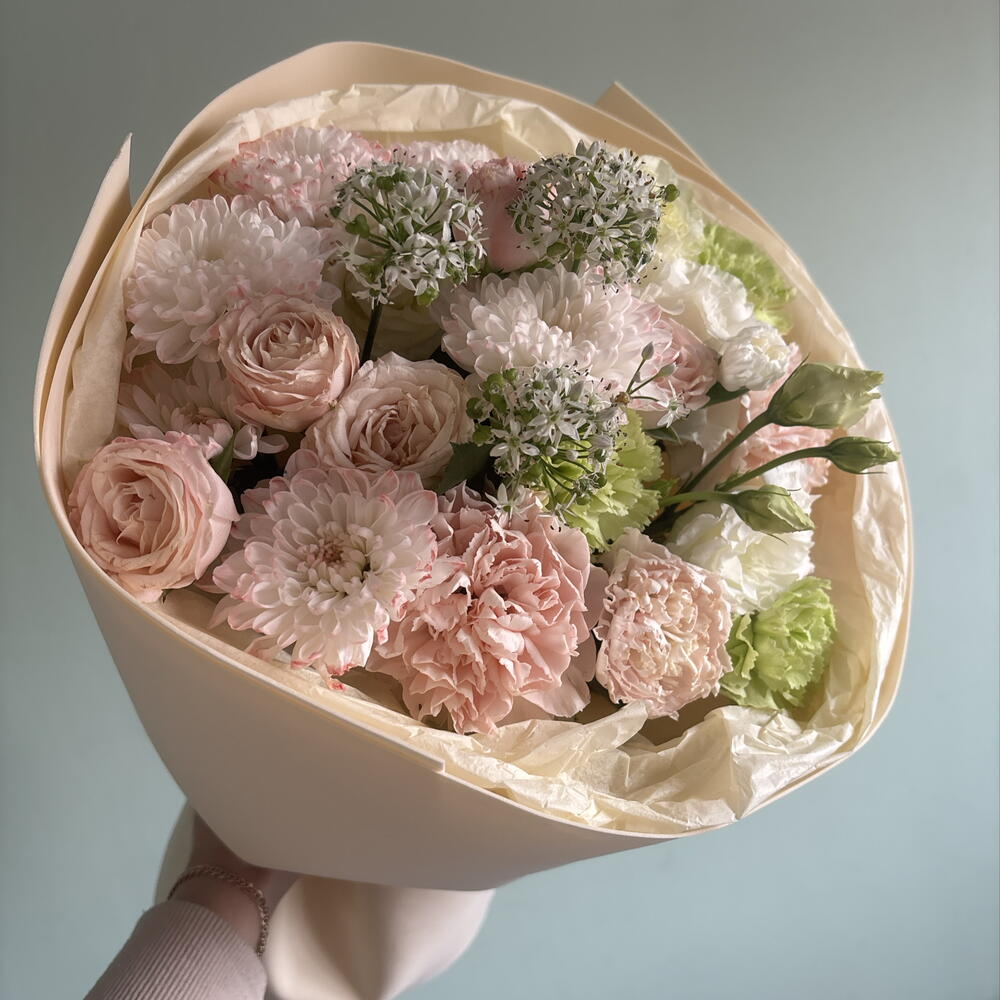 Букет из эустомы/диантуса/кустовых роз💕