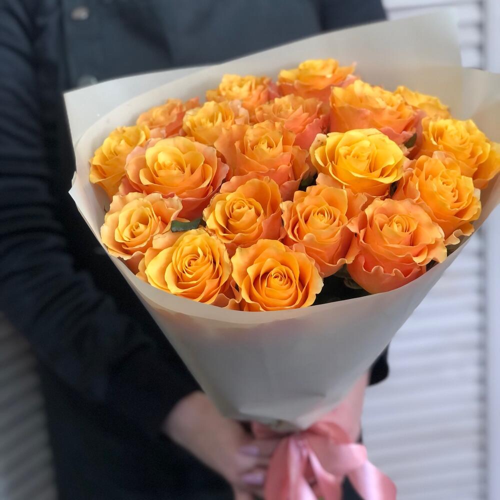 ✅Роза 19 шт в крафт