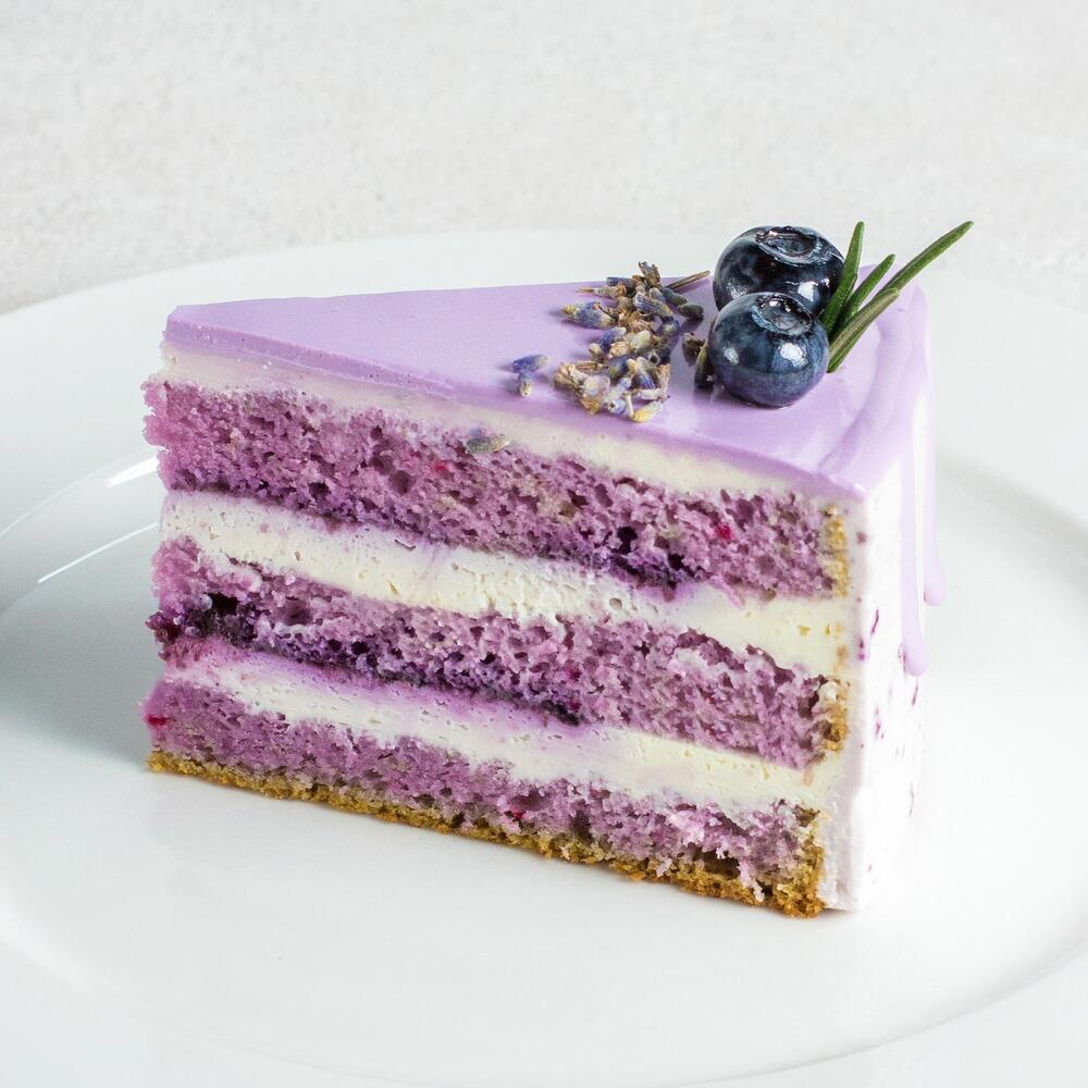 Pastel De lavanda y arándano