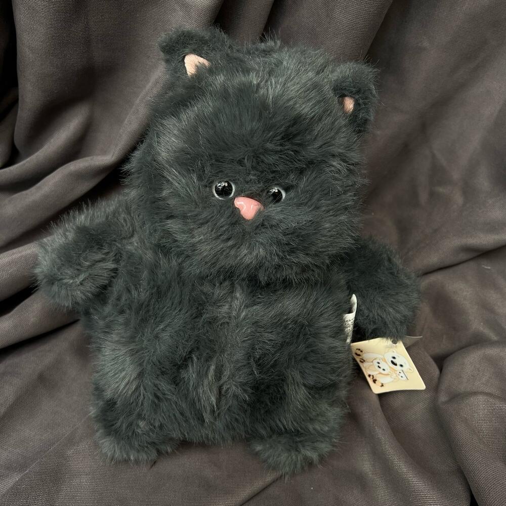 Кот серый игрушка мягкая