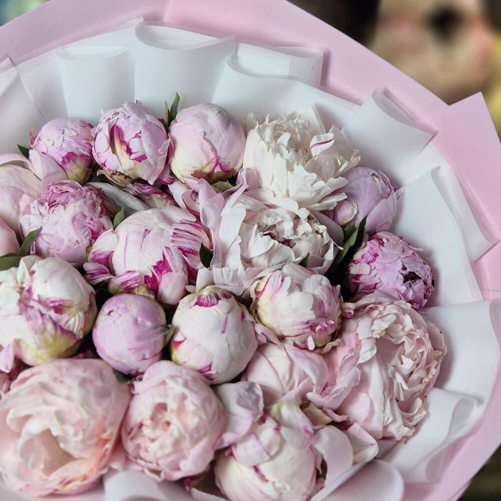 Букет из 21 пиона 💝