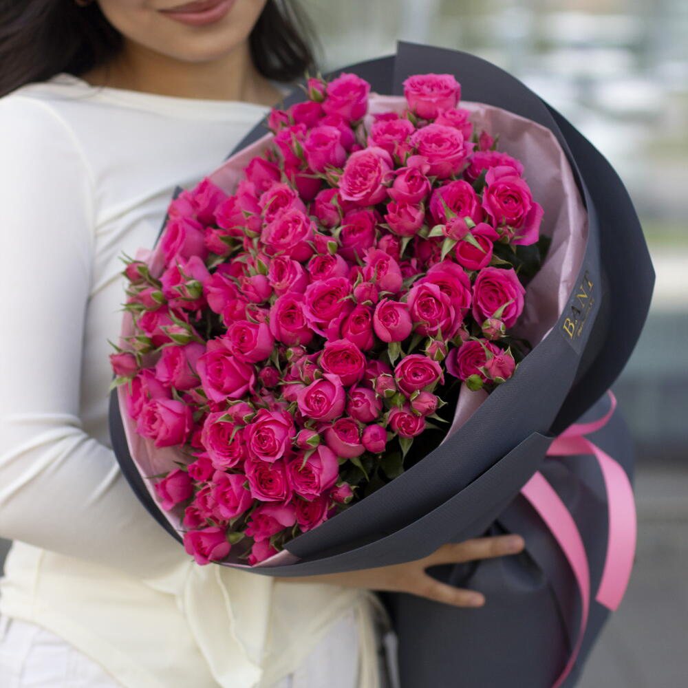 Кустовые розы 15шт