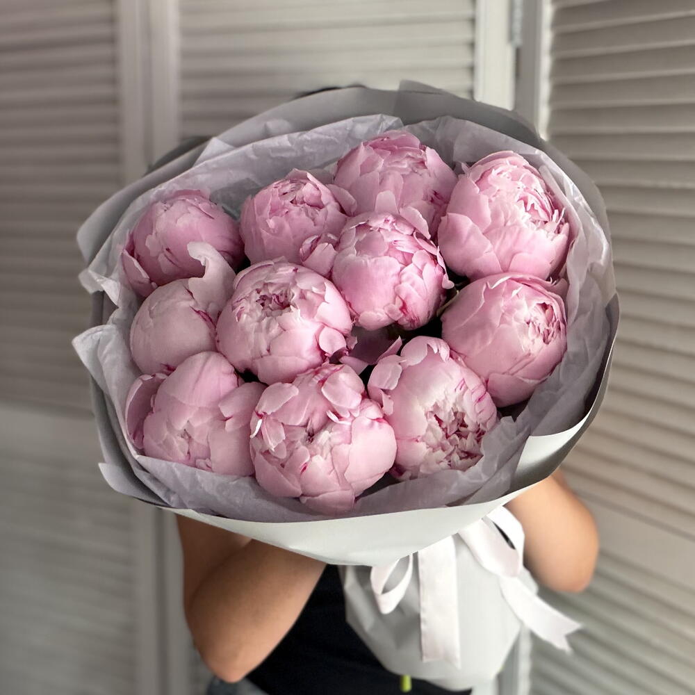 Нежные ароматные пионы 11 шт