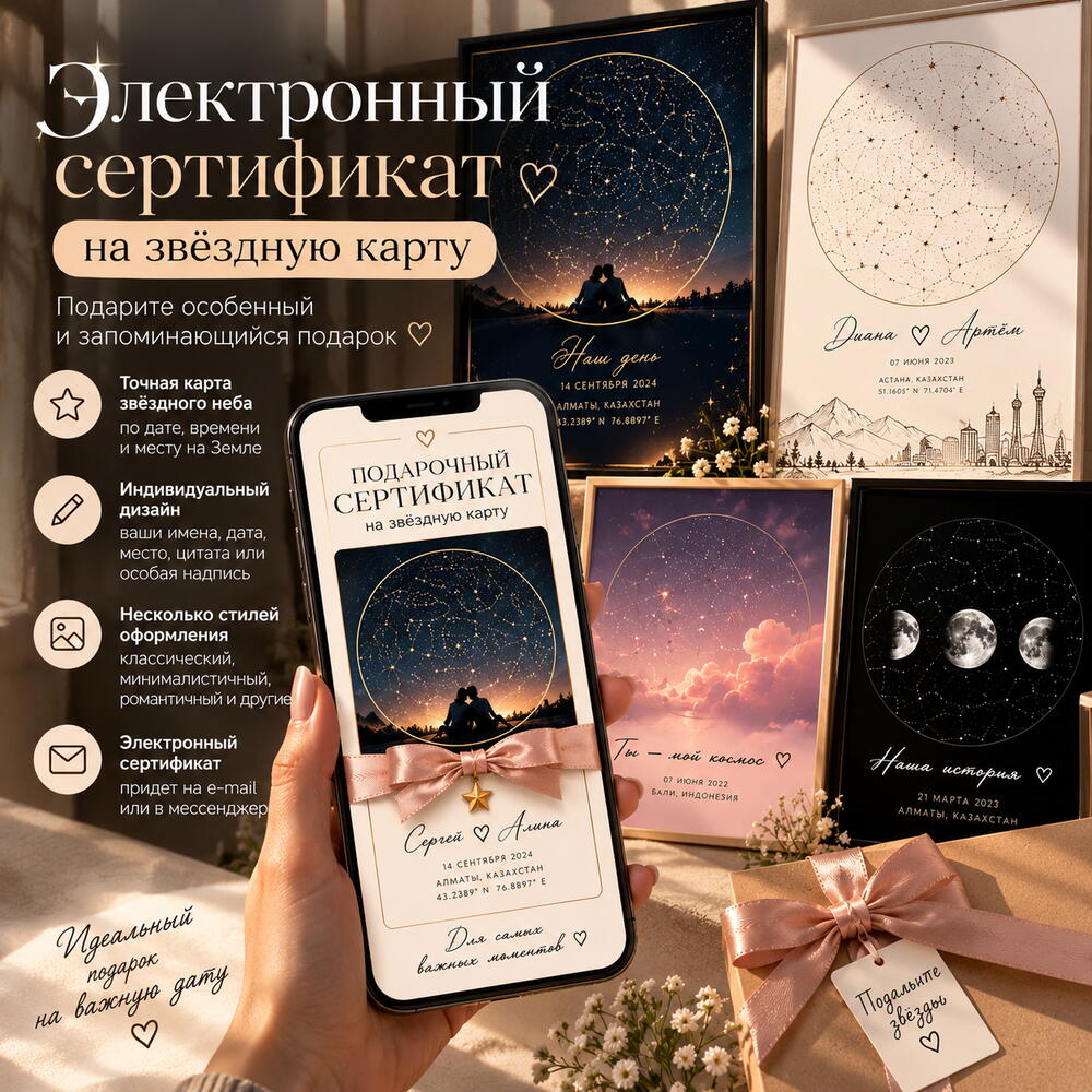 Electronic certificate for a star map