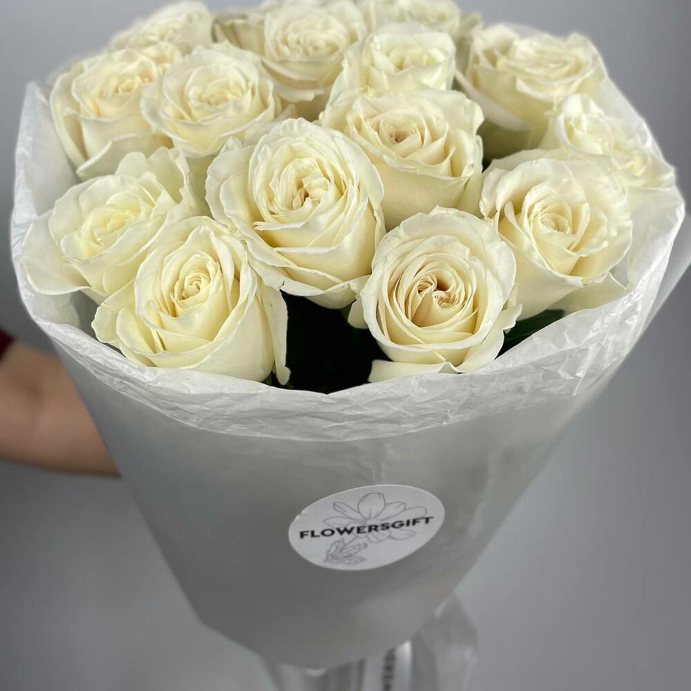 🌹 Букет от Flowersgift из 15 белых роз ▪️ 7