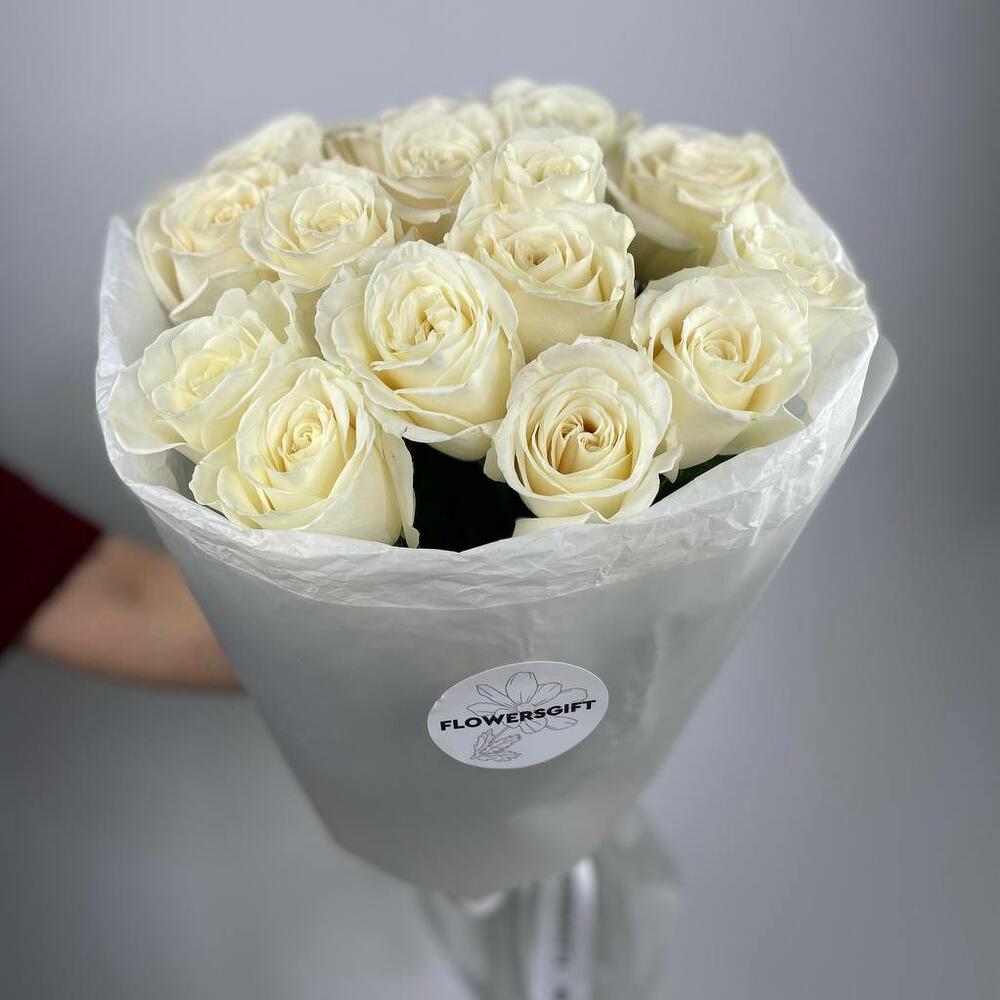 🌹 Букет от Flowersgift из 15 белых роз ▪️ 7