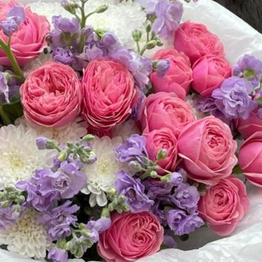 Цветочная поляна 💕💕 Авторский букет из пионовидной розы