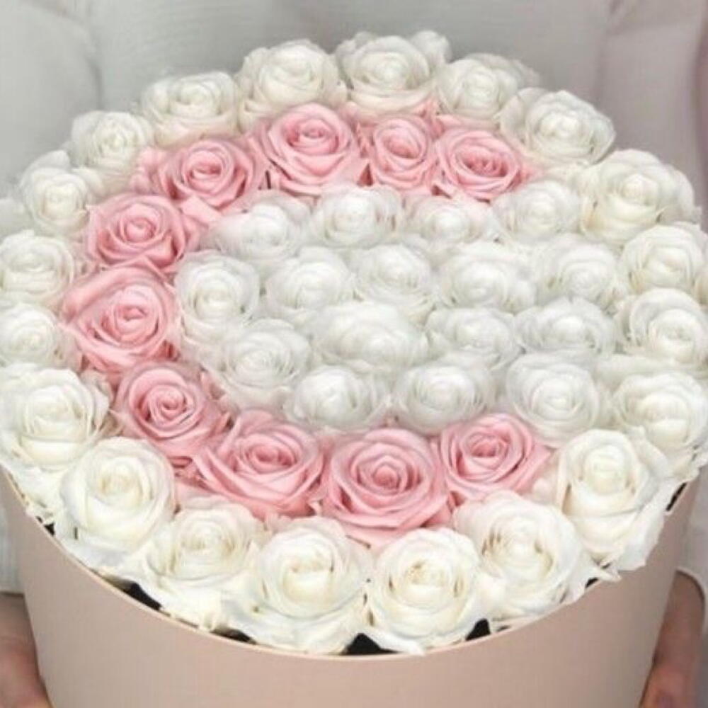 Flowers in a box with any letter