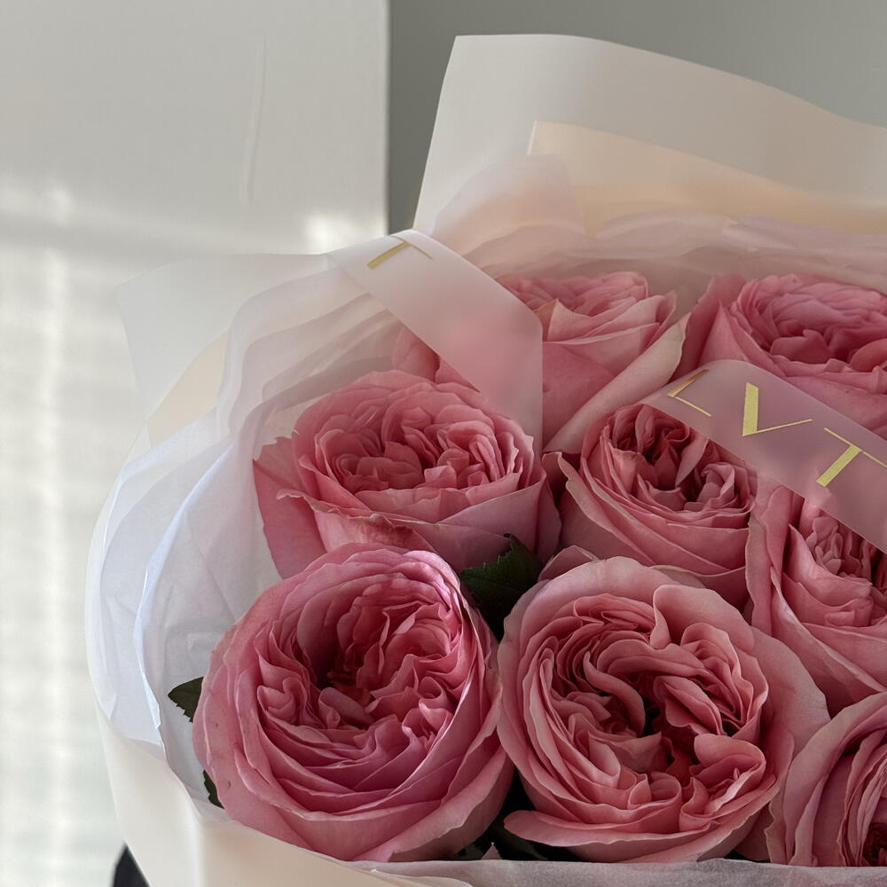 Peony-style roses, 9 pcs