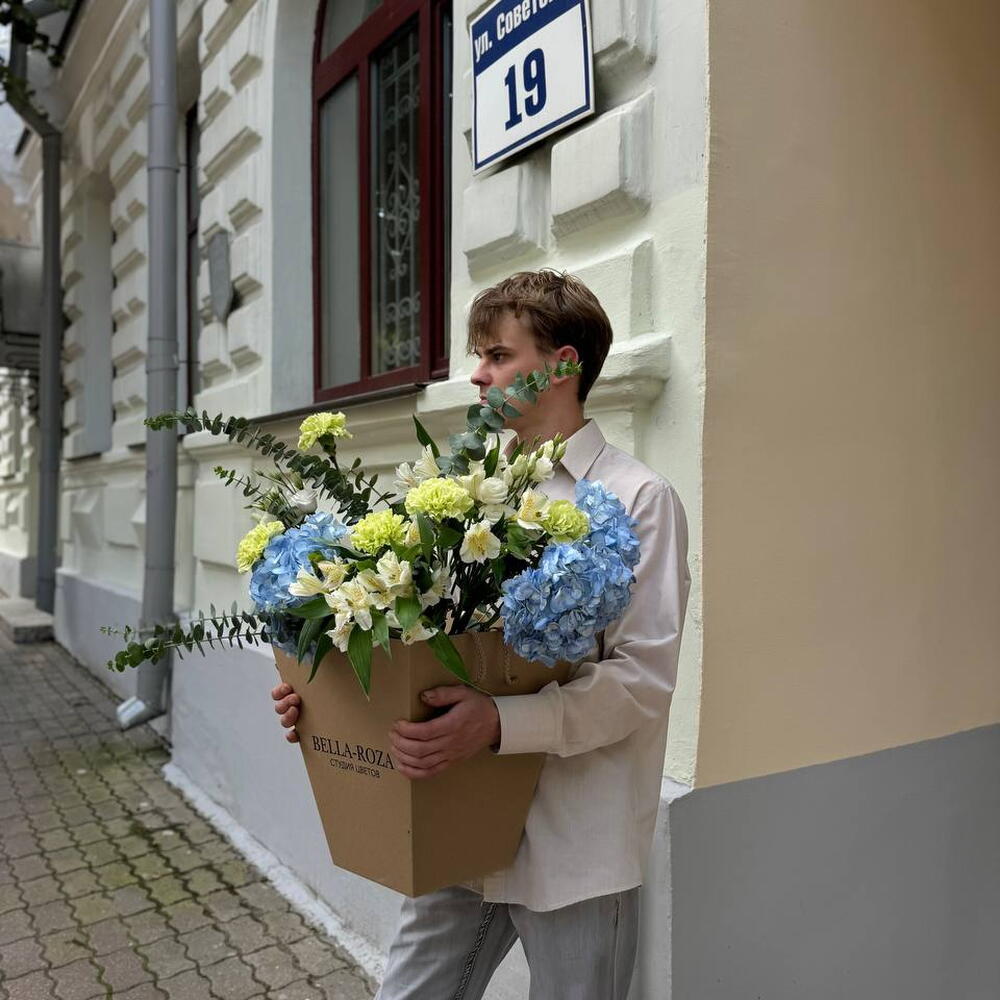 Букет в переноске