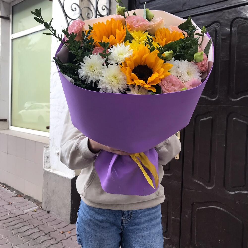 Букет с подсолнухами 😍