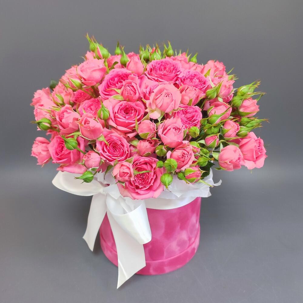 Коробка из кустовых роз