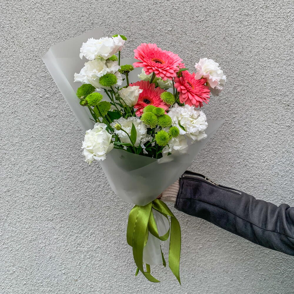Gerberas and eustomas