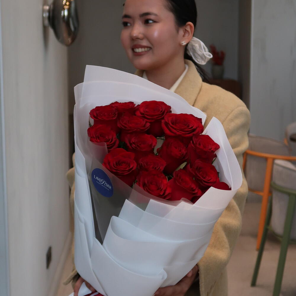 Red roses 80-90cm