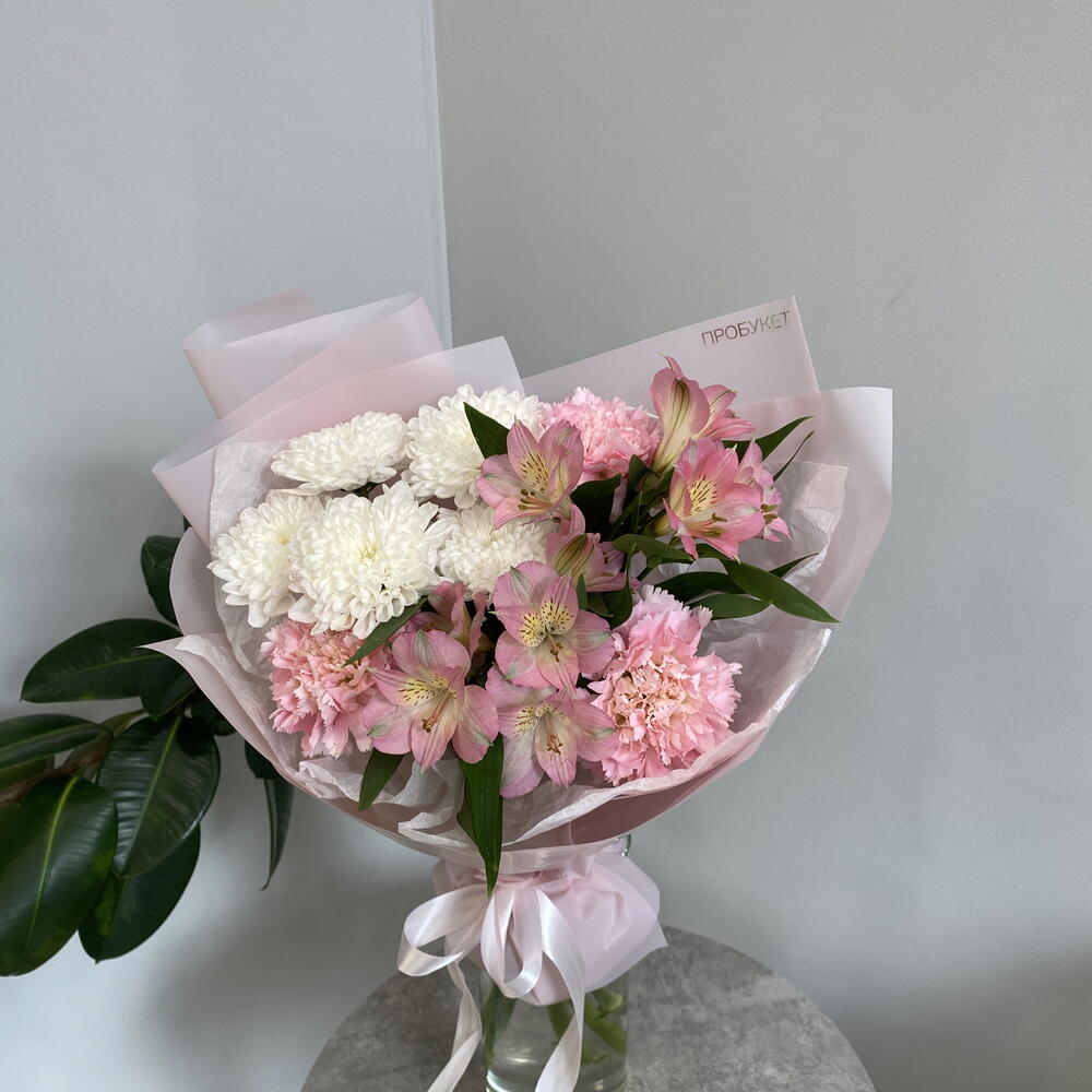 Букет-комплимент в розовых тонах💗