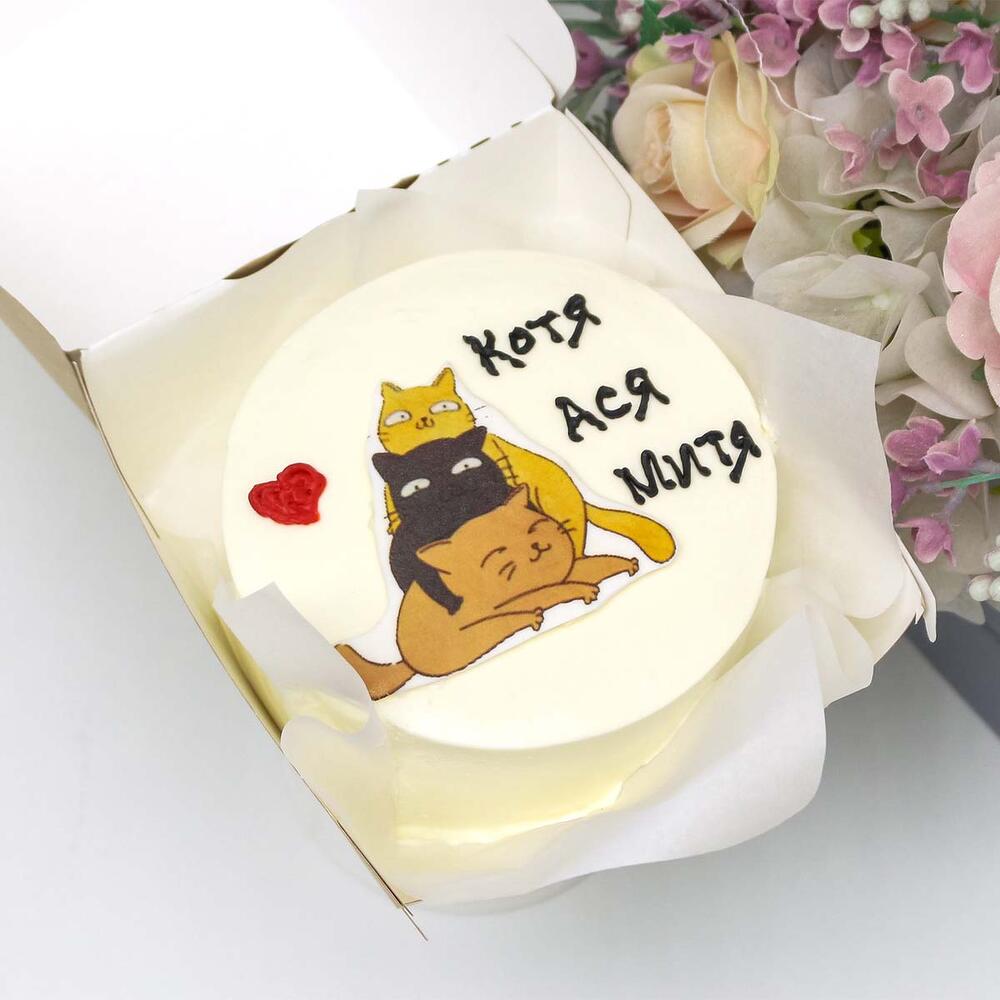 Бенто-торт «Три кота», Кондитерские и пекарни в Москве, купить по цене ...