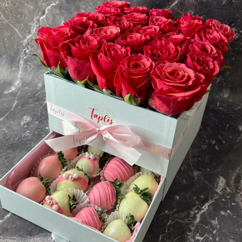 Клубника в шоколаде с цветами, размер L, Кондитерские и пекарни в ...