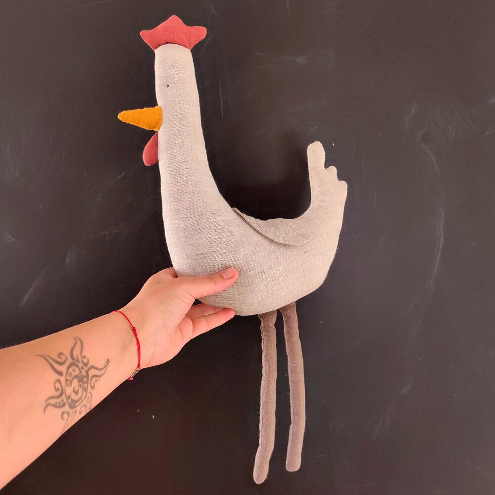 Игрушка из льна "Курка"