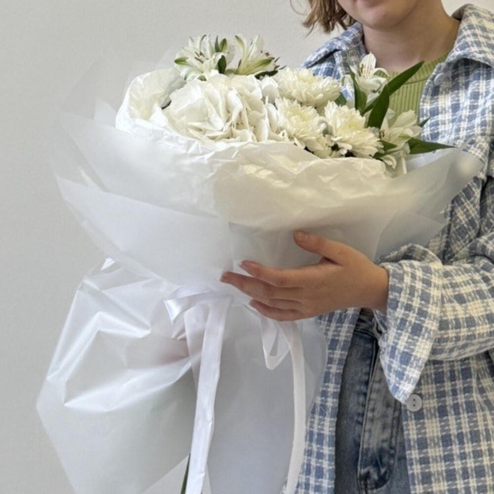 Авторский букет  "АНГЕЛЬСКИЕ КРЫЛЬЯ" / гортензия / альстромерия / букет на день рождение / свадьбу / маме / любимой / подруге