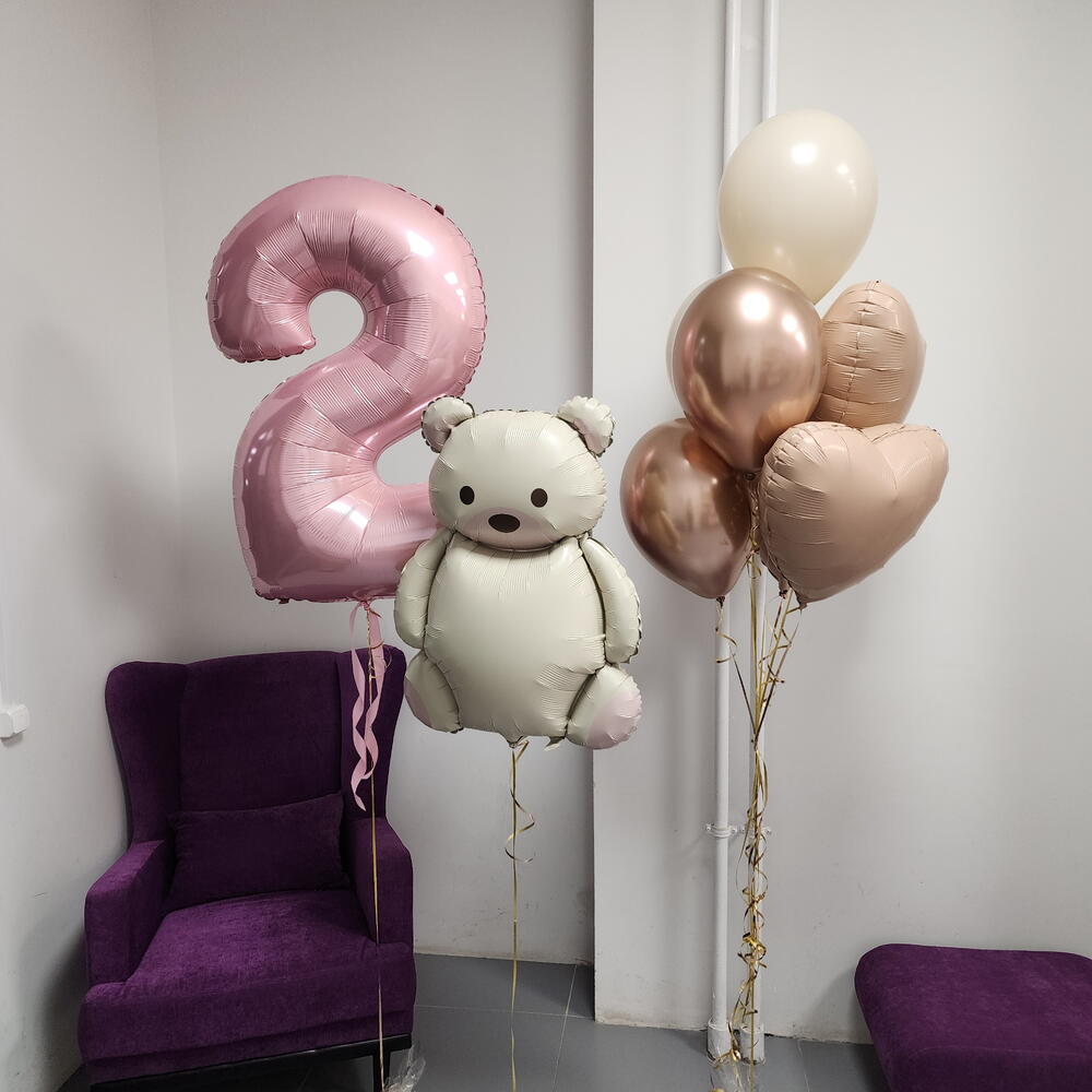 Шары для девочки на 2х летие