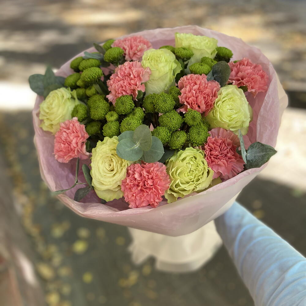 Сборный букет 💚🩷
