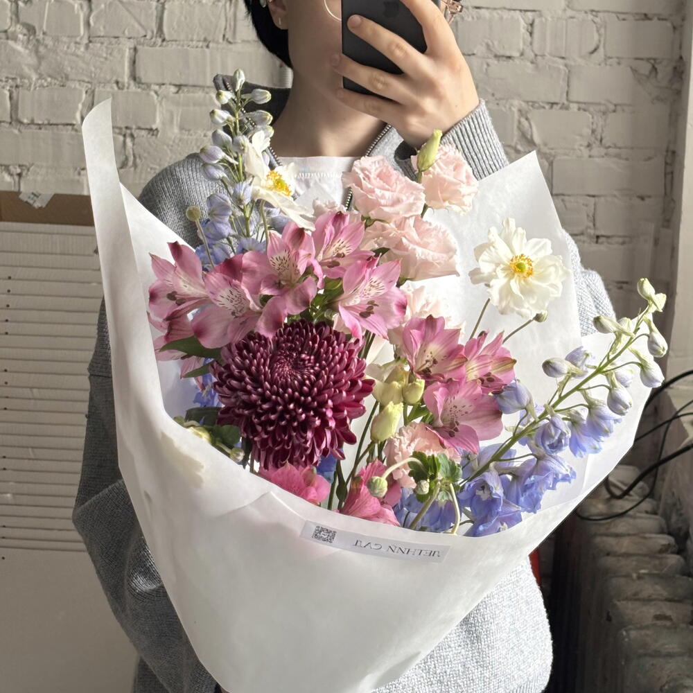 Лавандовый с дельфиниумом 🤍