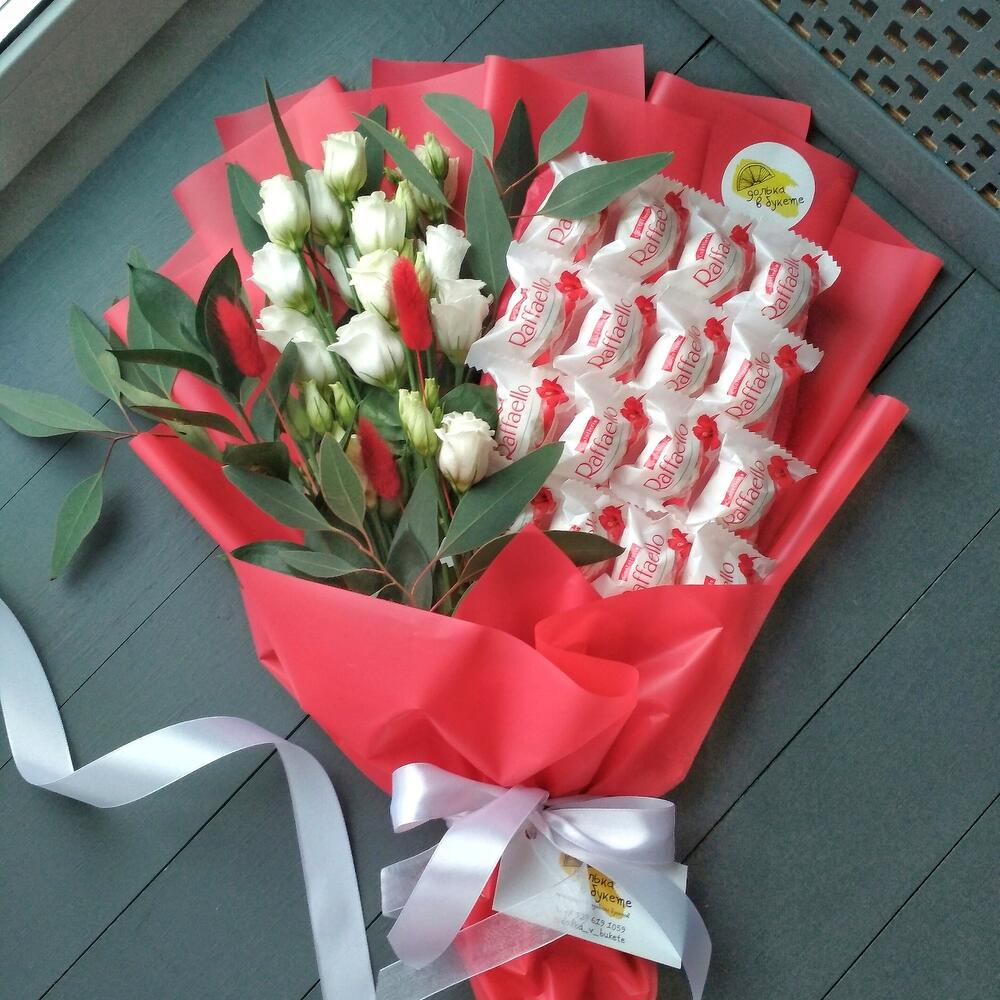 Где купить букет цветов из конфет букеты с хризантемами фото