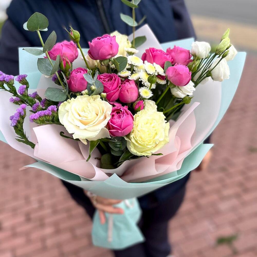 Букет Роз, Эустом и Статицы, Цветы и подарки в Зеленограде, купить по ...