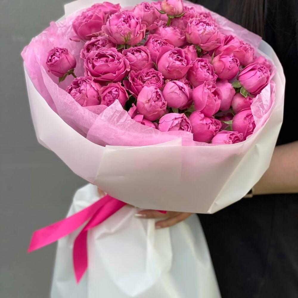 Моно букет из пионовидных роз 💕