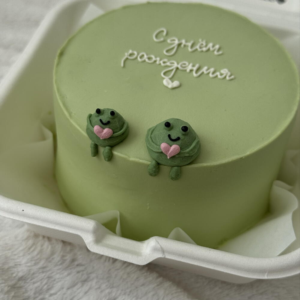 Бенто-торт с жабками «С днем рождения»