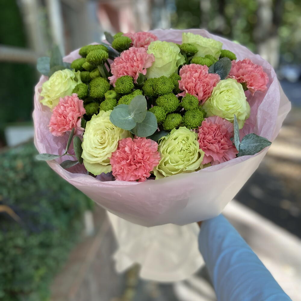 Сборный букет 💚🩷