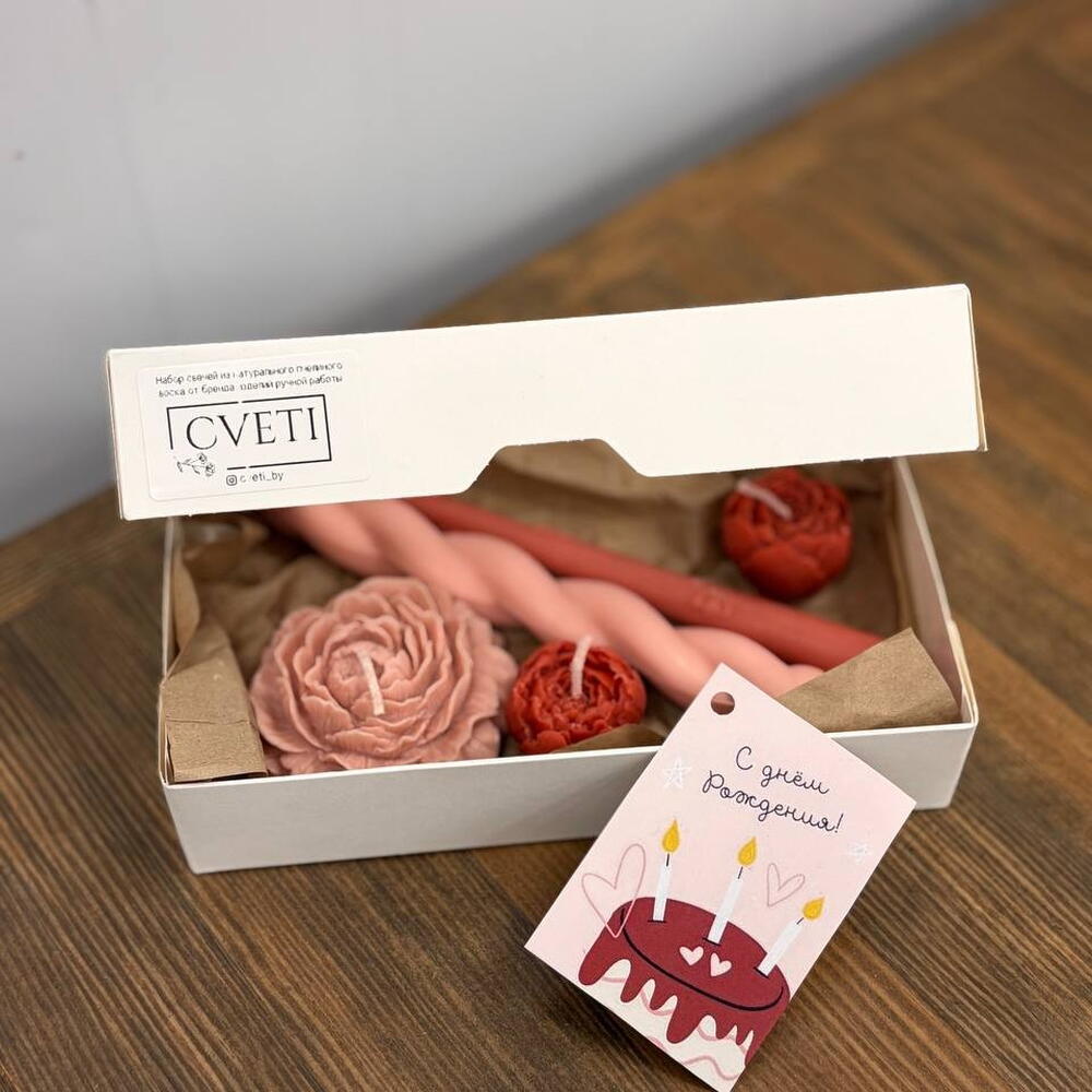 Набор из свечей ручной работы