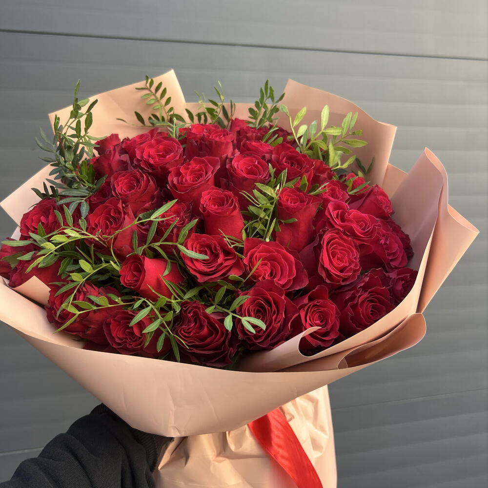 Букет красный роз 51 🌹️