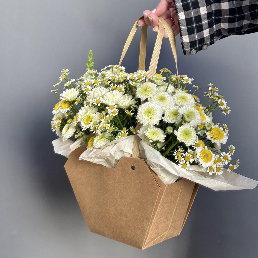Сумка-композиция с ромашками 🌼